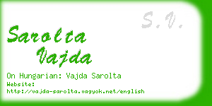 sarolta vajda business card